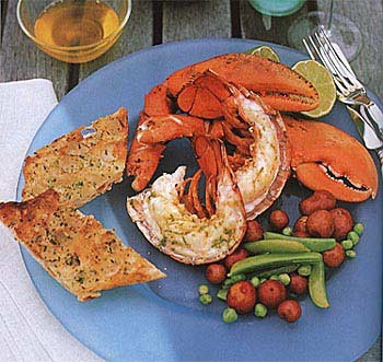 Grilled lobsters with Southeast Asian dipping sauce