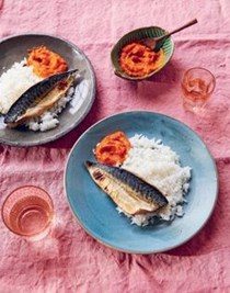 Grilled mackerel with ginger chilli sambal (Ikan sambal jahe)