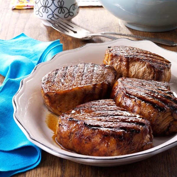 Grilled maple pork chops