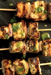 Grilled marinated fish skewers (Marinarana riba na skara)