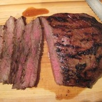 Grilled marinated flank steak