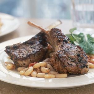 Grilled marinated lamb chops