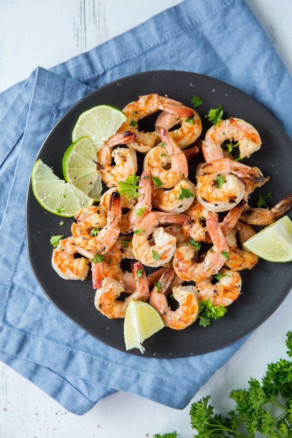 Grilled marinated shrimp