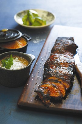 Grilled marinated skirt steak (Carne asada a la Tampiqueño)