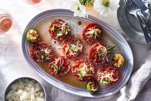 Grilled marinated tomatoes