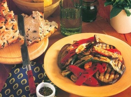 Grilled marinated vegetables