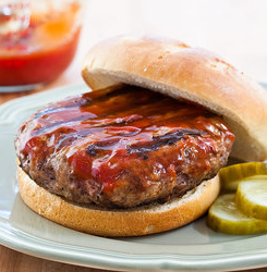 Grilled meatloaf burgers