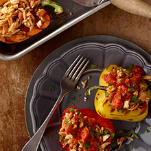 Grilled Mediterranean stuffed peppers