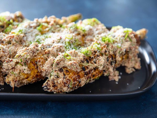 Grilled Mexican street corn with XO sauce (XOtes)