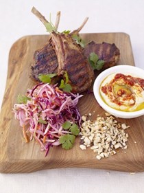 Grilled Moroccan lamb cutlets