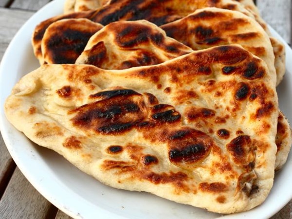 Grilled naan