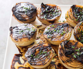 Grilled onions with balsamic vinaigrette