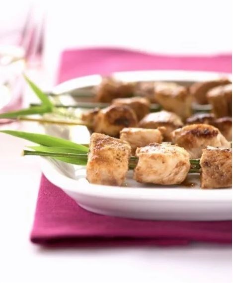 Grilled or broiled chicken kebabs