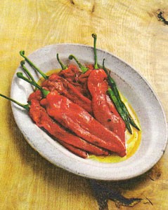 Grilled or fried peppers