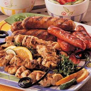 Grilled orange chicken strips 
