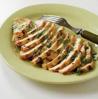 Grilled orange-tarragon chicken breasts