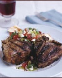 Grilled ouzo-and-nutmeg lamb chops