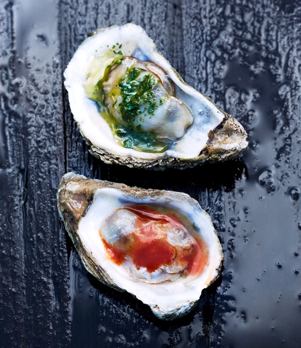 Grilled oysters