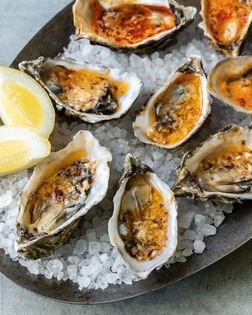 Grilled oysters