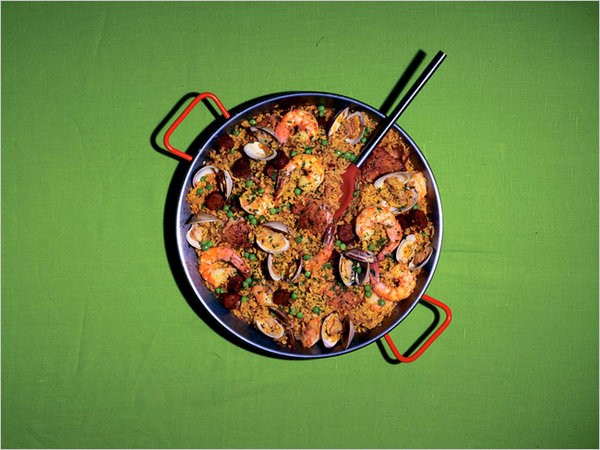 Grilled paella 