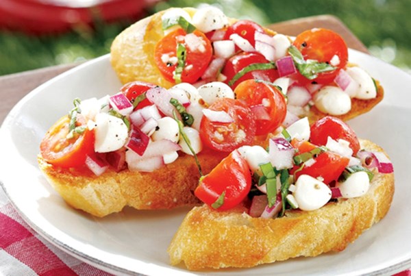 Grilled Panzanella bites