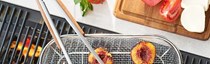 Grilled peach and tomato Caprese salad