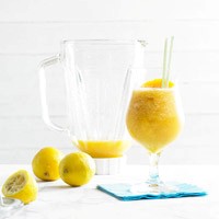 Grilled peach frappé