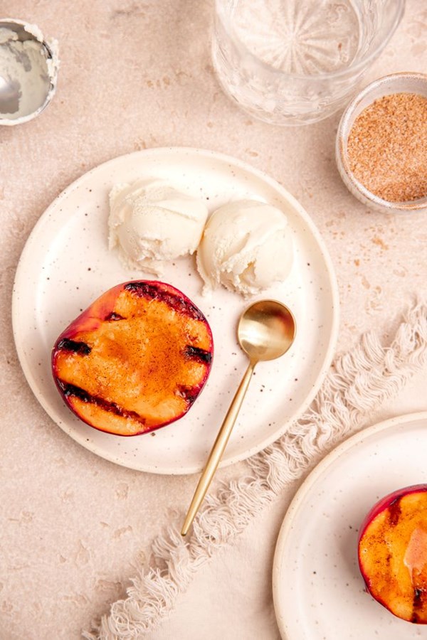 Grilled peaches