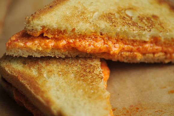 Grilled pepper cheese sandwiches