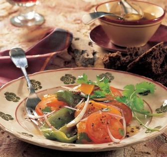 Grilled pepper salad