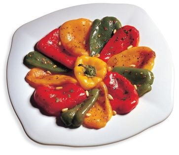 Grilled pepper salad