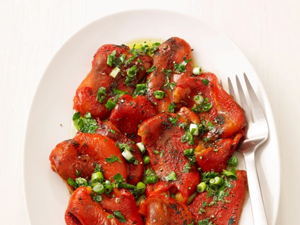 Grilled peppers