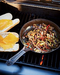 Grilled Philly cheesesteaks