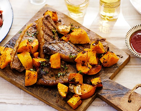 Grilled picanha with butternut squash