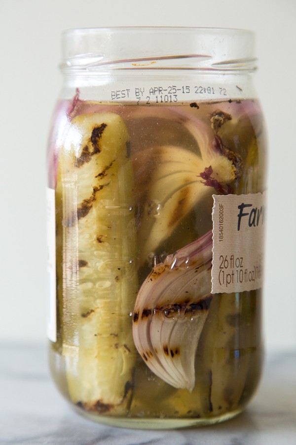 Grilled pickles