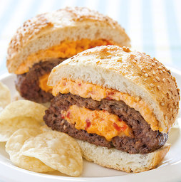 Grilled pimento cheeseburgers