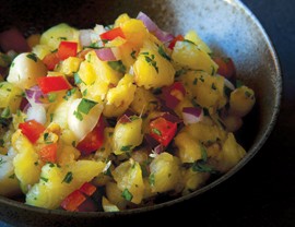 Grilled pineapple and macadamia nut salsa