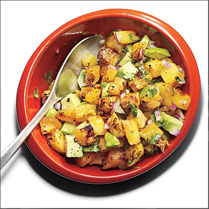 Grilled pineapple-avocado salsa