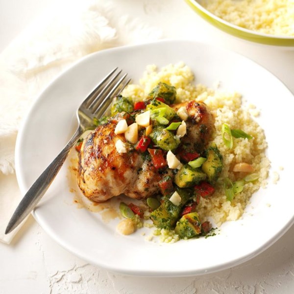 Grilled pineapple chimichurri chicken 
