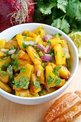 Grilled pineapple salsa