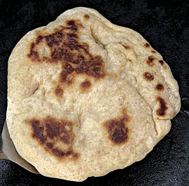 Grilled pita bread