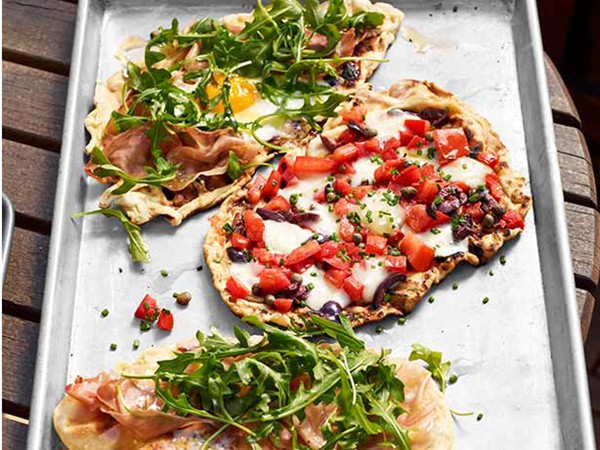 Grilled pizzettas