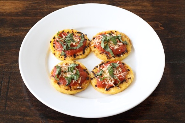 Grilled polenta cakes