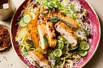 Grilled pork & rice noodle salad