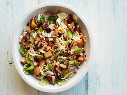 Grilled pork and plum salad