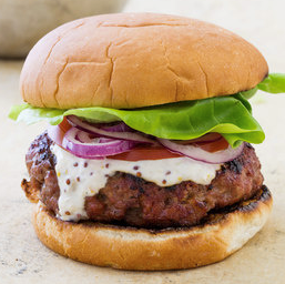 Grilled pork burgers