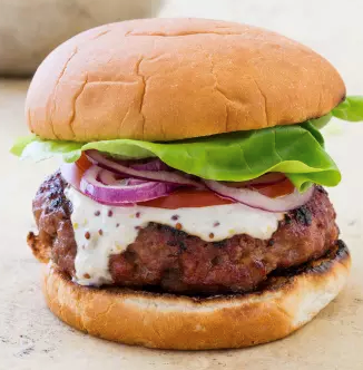 Grilled pork burgers