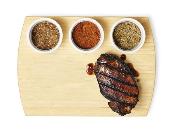 Grilled pork chops with fennel-coriander rub