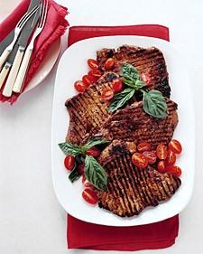 Grilled pork paillards