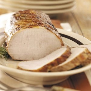 Grilled pork roast